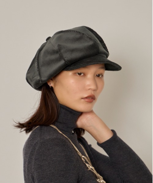 arth（アース）の「arth  Corduroy Tuck Cas / アース（キャスケット・メンズ・ブラウン/ブラック/グレー・60cm/58cm）」の3枚目の写真