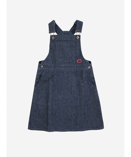 BOBO CHOSES(ボボショーズ)の「Tic Tac Toe denim dress(ワンピース・キッズ・ネイビー・6-7YEAR/4-5YEAR/2-3YEAR/10-11y/8-9y)」の1枚目の写真