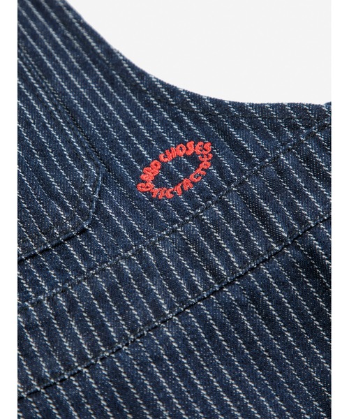 BOBO CHOSES(ボボショーズ)の「Tic Tac Toe denim dress(ワンピース・キッズ・ネイビー・6-7YEAR/4-5YEAR/2-3YEAR/10-11y/8-9y)」の3枚目の写真