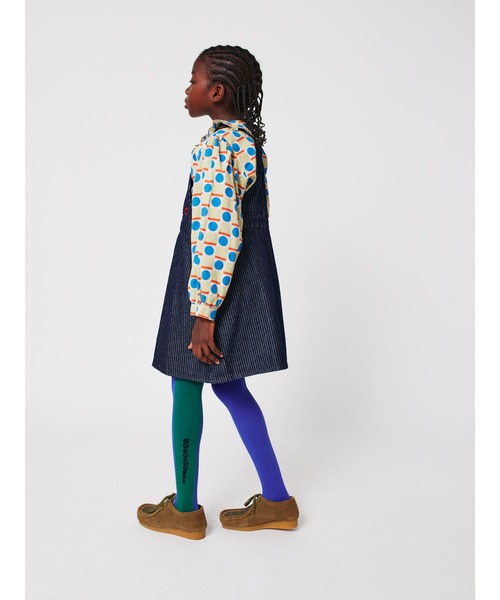 BOBO CHOSES(ボボショーズ)の「Tic Tac Toe denim dress(ワンピース・キッズ・ネイビー・6-7YEAR/4-5YEAR/2-3YEAR/10-11y/8-9y)」の7枚目の写真