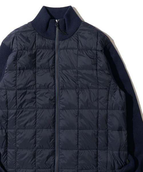 TAION/タイオン】HI NECK DOWN JACKET SLEEVE KNIT / ハイネック