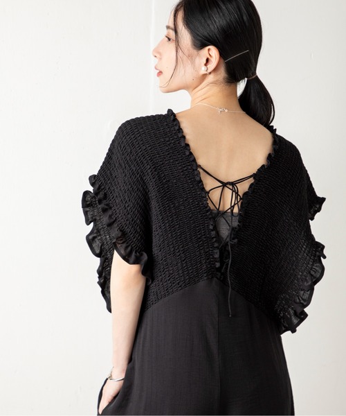 セール】“シャーリング×楊柳素材” 着るだけで完成する主役感！風