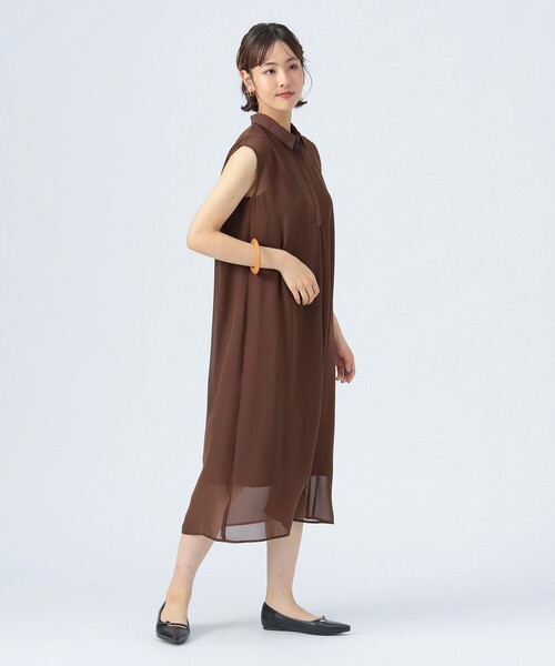 セール】襟付き シアー ミニマル ワンピース（ワンピース）｜BEAMS