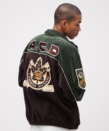 AVIREX(ABbNX)VELOUR RAGLAN SLEEVE STAND ZIP "A.C.D" / xA OX[u X^hWbv / AVIREX / ABbNX(W[W)