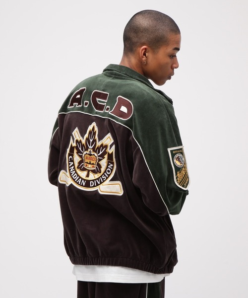 【激レア✨】セリエA インテル ロゴワッペン トラックジャケット L〜XL相当 VELOUR RAGLAN SLEEVE STAND ZIP 'A.C.D' / ベロア ラグランスリーブ