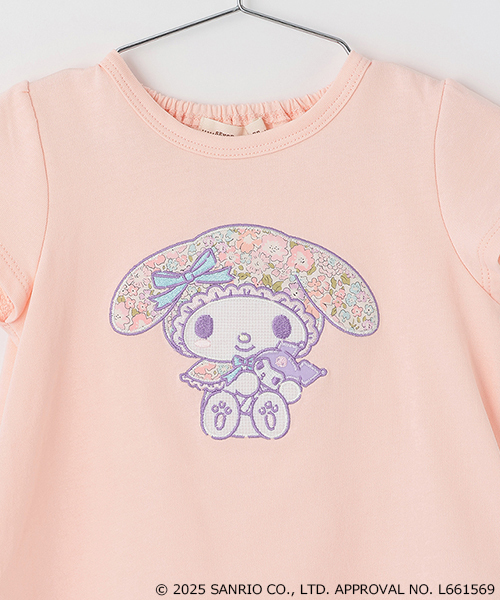 sense of wonder(センスオブワンダー)の「【マイメロディ】LibertyアップリケTシャツ(Tシャツ/カットソー・キッズ・ピンク/オフホワイト・110cm/90cm/80cm/130cm/120cm/100cm)」の5枚目の写真