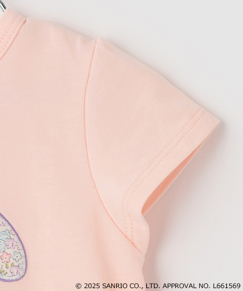 sense of wonder(センスオブワンダー)の「【マイメロディ】LibertyアップリケTシャツ(Tシャツ/カットソー・キッズ・ピンク/オフホワイト・110cm/90cm/80cm/130cm/120cm/100cm)」の9枚目の写真