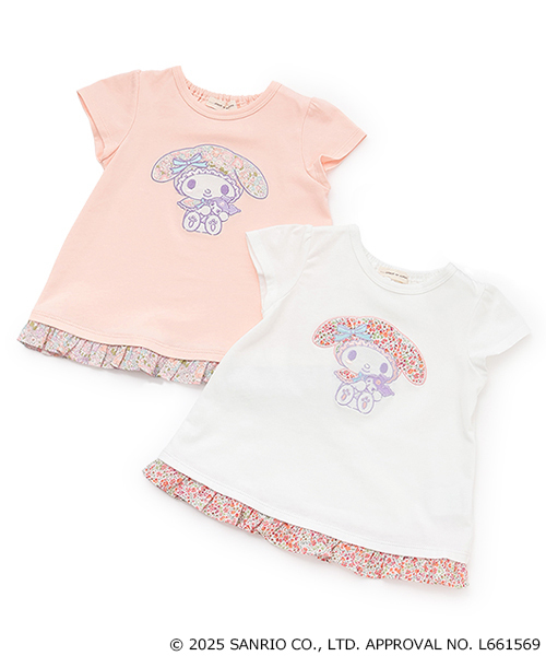 sense of wonder(センスオブワンダー)の「【マイメロディ】LibertyアップリケTシャツ(Tシャツ/カットソー・キッズ・ピンク/オフホワイト・110cm/90cm/80cm/130cm/120cm/100cm)」の12枚目の写真