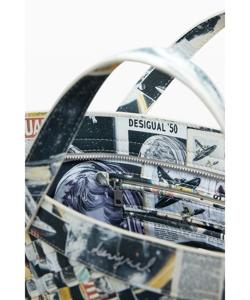 Desigual(デシグアル)の「編み込みミディアムショッパーバッグ(ハンドバッグ・レディース・マルチ・FREE)」の7枚目の写真