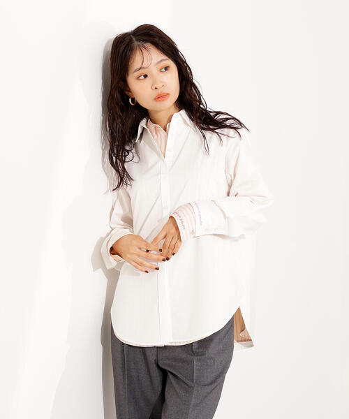 N.（N. Natural Beauty Basic）（エヌエヌナチュラルビューティーベーシック）の「365daysシャツ（シャツ/ブラウス・レディース・イエロー系その他/ピンク系その他/オフホワイト/ブルー/ボルドー・MEDIUM）」の13枚目の写真