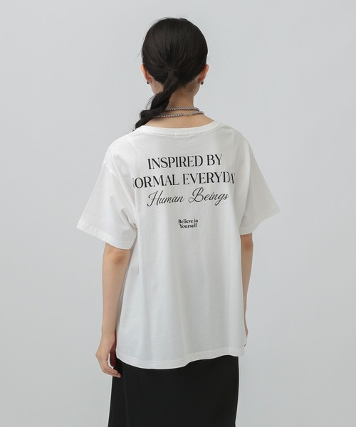 セール】ロゴ刺繍プリントT 588075（Tシャツ/カットソー