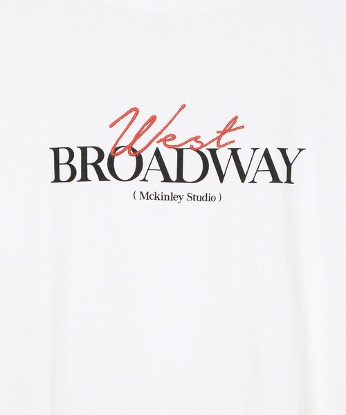 LEPSIM（レプシィム）の「ロゴ刺繍プリントT　588075（Tシャツ/カットソー・レディース・オフホワイト/ブラック/チャコールグレー/ホワイト・FREE）」の5枚目の写真