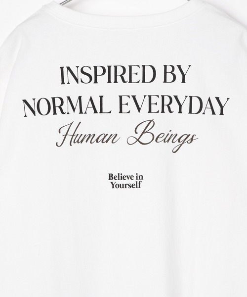 LEPSIM（レプシィム）の「ロゴ刺繍プリントT　588075（Tシャツ/カットソー・レディース・オフホワイト/ブラック/チャコールグレー/ホワイト・FREE）」の7枚目の写真