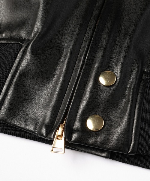 CULLNI(クルニ)の「Faux Leather MA-1(MA-1・メンズ・ブラック・2/1/0)」の8枚目の写真