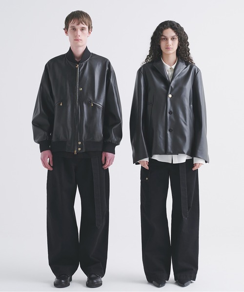 CULLNI(クルニ)の「Faux Leather MA-1(MA-1・メンズ・ブラック・2/1/0)」の3枚目の写真