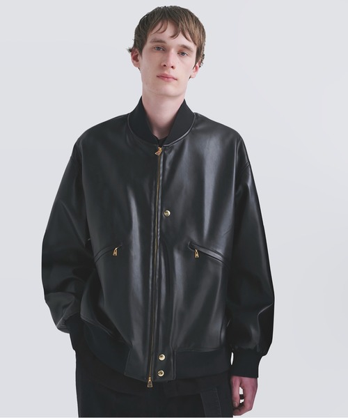 CULLNI(クルニ)の「Faux Leather MA-1(MA-1・メンズ・ブラック・2/1/0)」の10枚目の写真