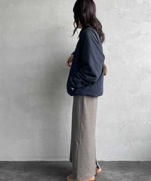 FRED PERRY（フレッドペリー）の「[FRED PERRY/フレッドペリー] 別注 パデッドボタン 中綿ジャケット（ブルゾン・レディース・ブラック/ネイビー・S/M/L）」の18枚目の写真