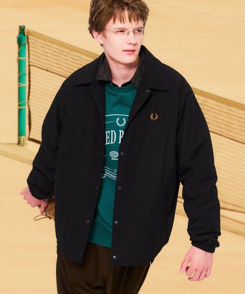 FRED PERRY/フレッドペリー] 別注 パデッドボタン 中綿ジャケット