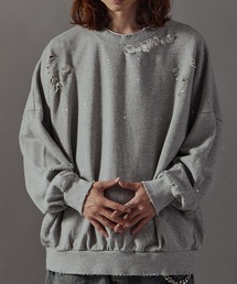 スウェットセットアップ ダメージスウェット ダメージ加工 supre SLICK（スリック）の「オーバーサイズダメージスウェット