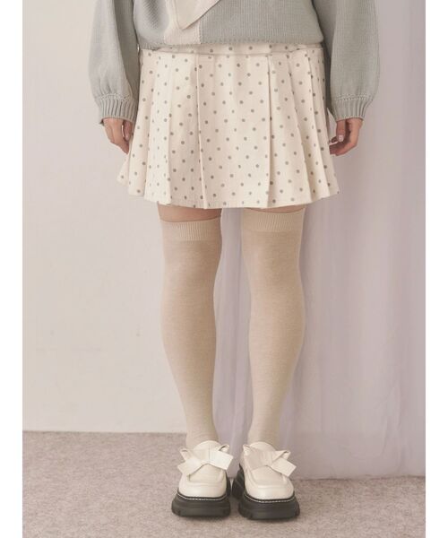 merry jenny（メリージェニー）の「lulu dotプリーツミニスカート（スカート・レディース・オフホワイト/ブラック・FREE）」の18枚目の写真
