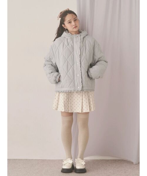 merry jenny（メリージェニー）の「lulu dotプリーツミニスカート（スカート・レディース・オフホワイト/ブラック・FREE）」の21枚目の写真