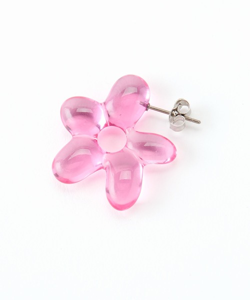 Casselini（キャセリーニ）の「Casselini(キャセリーニ)ミニクリアフラワーピアス（ピアス（両耳用）・レディース・ピンク/ブルー/クリア・FREE）」の6枚目の写真