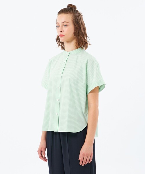 MACKINTOSH PHILOSOPHY(マッキントッシュ フィロソフィー)の「バンドカラーストライプハーフシャツ(シャツ/ブラウス・レディース・ベージュ/グリーン/パープル系その他4・38/36)」の17枚目の写真