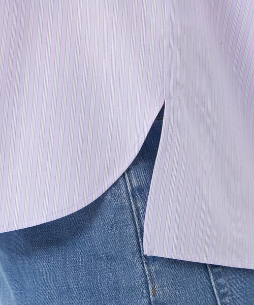 MACKINTOSH PHILOSOPHY(マッキントッシュ フィロソフィー)の「バンドカラーストライプハーフシャツ(シャツ/ブラウス・レディース・ベージュ/グリーン/パープル系その他4・38/36)」の15枚目の写真