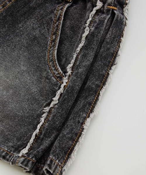 Ocean&Ground（オーシャン&グラウンド）の「リメイクデニムキュロット（デニムパンツ・キッズ・ブラック/ダークブルー・140/130/120/110/100/90）」の4枚目の写真