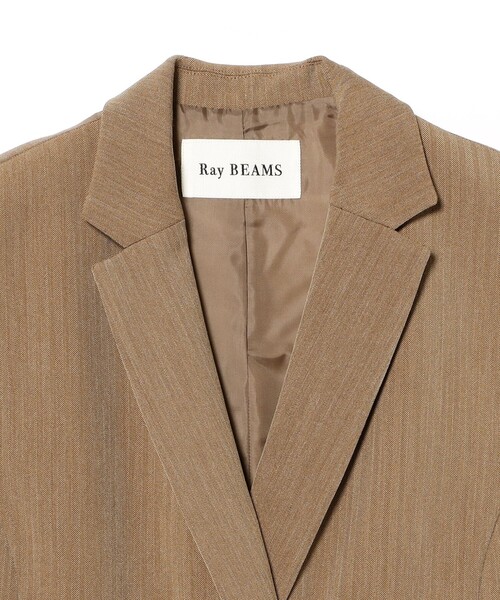 Ray BEAMS（レイビームス）の「ヘリンボーン 4ボタン ダブルブレスト ジレ（ベスト・レディース・カーキ/チャコールグレー・0/1）」の16枚目の写真