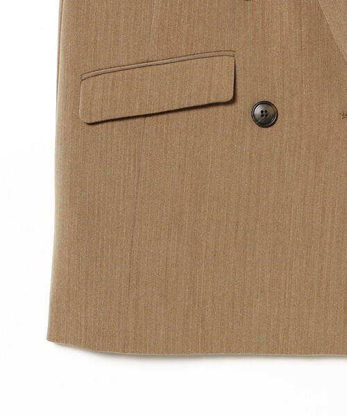 Ray BEAMS（レイビームス）の「ヘリンボーン 4ボタン ダブルブレスト ジレ（ベスト・レディース・カーキ/チャコールグレー・0/1）」の17枚目の写真