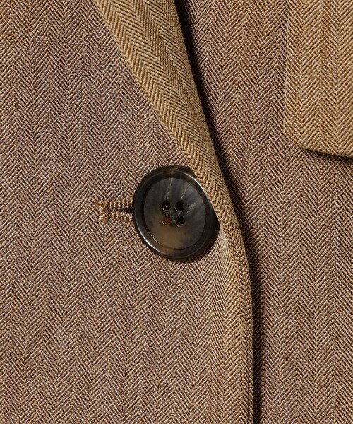 Ray BEAMS（レイビームス）の「ヘリンボーン 4ボタン ダブルブレスト ジレ（ベスト・レディース・カーキ/チャコールグレー・0/1）」の20枚目の写真
