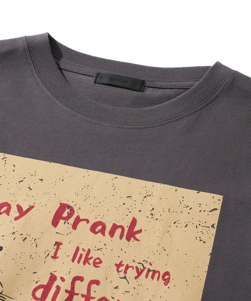 TETE HOMME(テットオム)の「ネコ グラフィックプリント クルーネックTシャツ / アニマルプリントTシャツ(Tシャツ/カットソー・レディース・グレー系1/ホワイト系1/グレー系2/ホワイト系2・LARGE/X-LARGE/MEDIUM)」の9枚目の写真