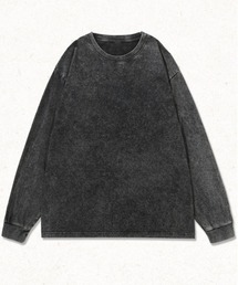 NEW GENTLEMAN（ニュージェントルマン）の「ブラックアウト ピグメント加工 オーバーサイズ ロンT（Tシャツ/カットソー・メンズ）」