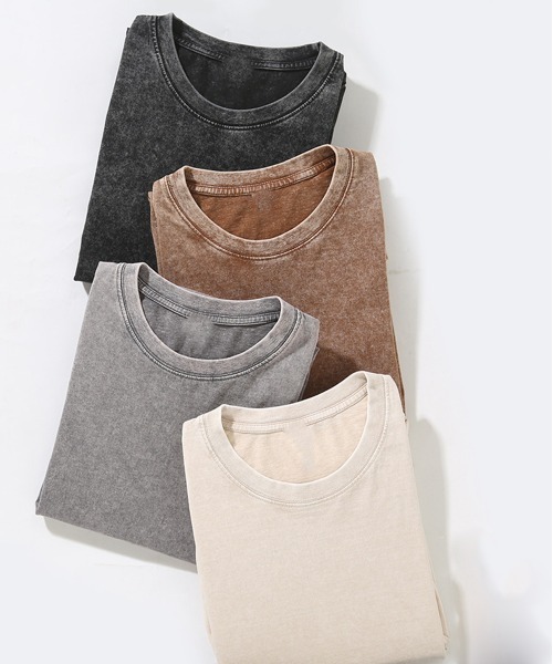 NEW GENTLEMAN(ニュージェントルマン)の「ブラックアウト ピグメント加工 オーバーサイズ ロンT(Tシャツ/カットソー・メンズ・グレー/ブラック/ピンク/ブラウン/オリーブ/グレイッシュベージュ・M/XL/L)」の13枚目の写真