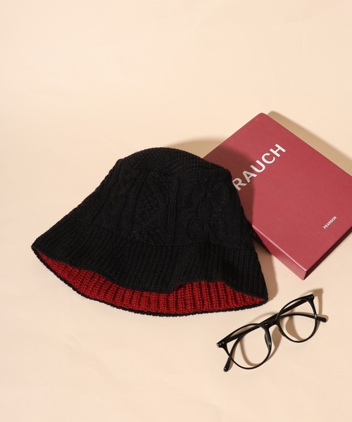 Ruben(ルーベン)の「Ruben /リバーシブル ニットバケットハット ニットキャップ(ハット・レディース・グリーン/ブラック/アイボリー/グレー・FREE)」の1枚目の写真