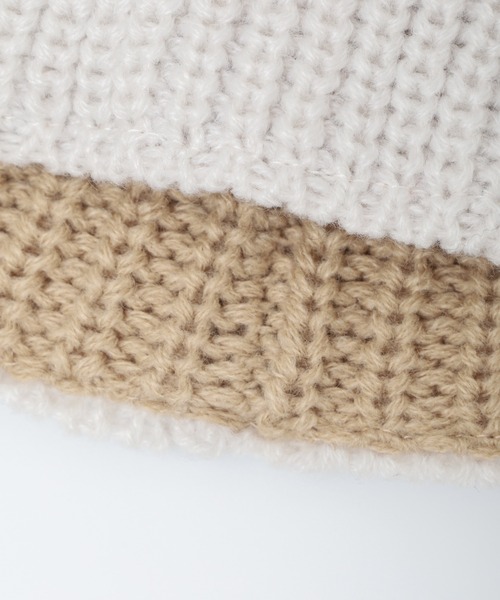 Ruben(ルーベン)の「Ruben /リバーシブル ニットバケットハット ニットキャップ(ハット・レディース・グリーン/ブラック/アイボリー/グレー・FREE)」の7枚目の写真