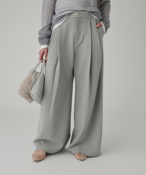 セール】【多機能素材】ダブルクロス2タックワイドパンツ（その他