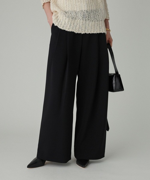 その他 MUZO セール】【多機能素材】ダブルクロス2タックワイドパンツ（その他