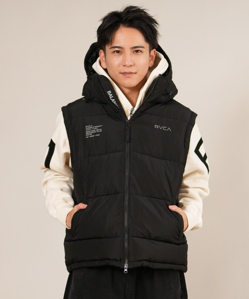 セール】RVCA/ルーカ パフベスト バックプリント 軽量 BF042-762