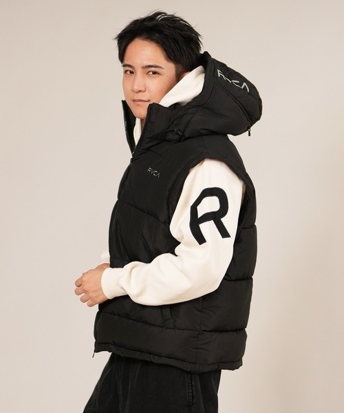 セール】RVCA/ルーカ パフベスト バックプリント 軽量 BF042-762