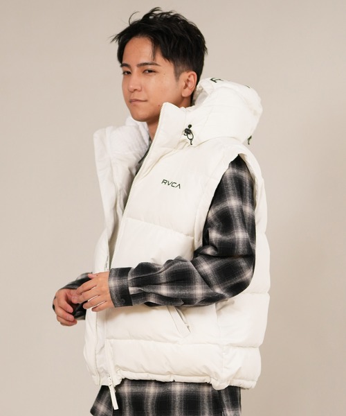 セール】RVCA/ルーカ パフベスト バックプリント 軽量 BF042-762