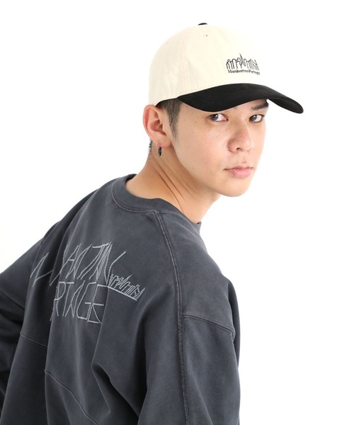 Manhattan Portage（マンハッタンポーテージ）の「Manhattan Portage/マンハッタンポーテージ キャップ PIGMENT TWILL SUEDE VISOR MP338（キャップ・メンズ・ブラウン/アイボリー/ネイビー・FREE）」の9枚目の写真