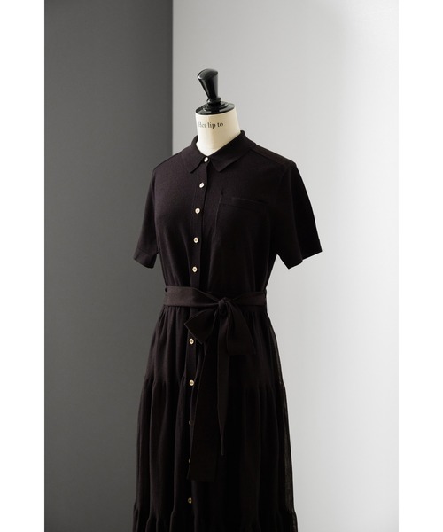Romane Tiered Knit Dress（ワンピース）｜Her lip to（ハー
