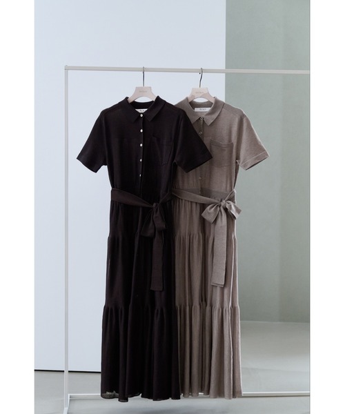 Romane Tiered Knit Dress（ワンピース）｜Her lip to（ハー