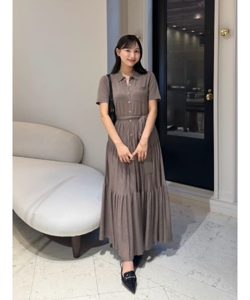 ワンピース herlipto Romane Tiered Knit Dress S Romane Tiered Knit Dress（ワンピース）｜Her lip to（ハー