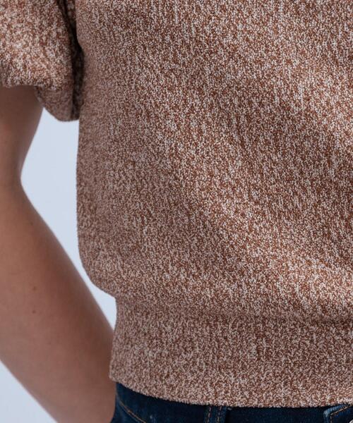 cloenc（クロエンス）の「【手洗い可】パフスリーブプルオーバー（Tシャツ/カットソー・レディース・ブラック/ダークブラウン/ベージュ・02）」の16枚目の写真