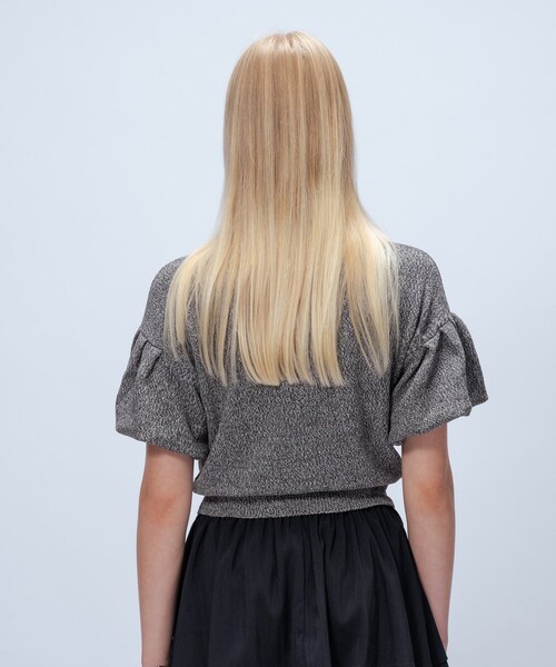 cloenc（クロエンス）の「【手洗い可】パフスリーブプルオーバー（Tシャツ/カットソー・レディース・ブラック/ダークブラウン/ベージュ・02）」の20枚目の写真