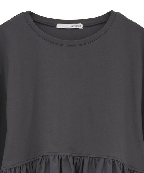 ELENCARE DUE（エレンカーレデュエ）の「・ELENCARE DUE ハイブリットTEE（Tシャツ/カットソー・レディース・ブラウン/ブラック/チャコールグレー/オフホワイト・FREE）」の21枚目の写真