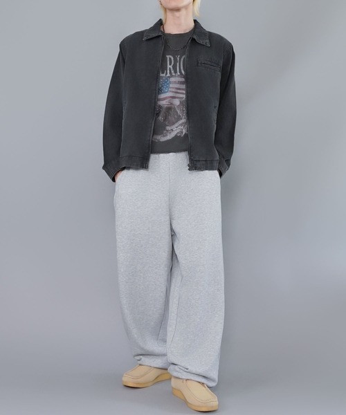 SPINNS(スピンズ)の「カラースウェットパンツ/セミワイドシルエット/ユニセックス(スウェットパンツ・メンズ・ピンク/チャコール/杢グレー/アッシュグレー/ブラック・L/M/S)」の11枚目の写真